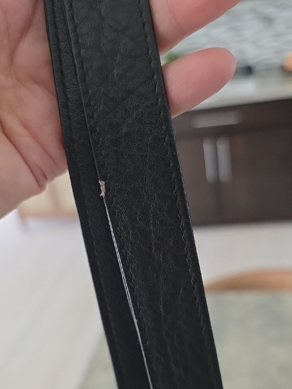 Black Leather Crossbody Bag with Front Zippers - Picture 12 of 12